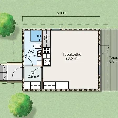 Saunallinen Minitalo Keskella Ulkoilukylaa Casa de Férias Luopioinen